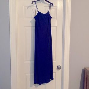 Navy blue with adjustable straps long fully lined banana republic dress